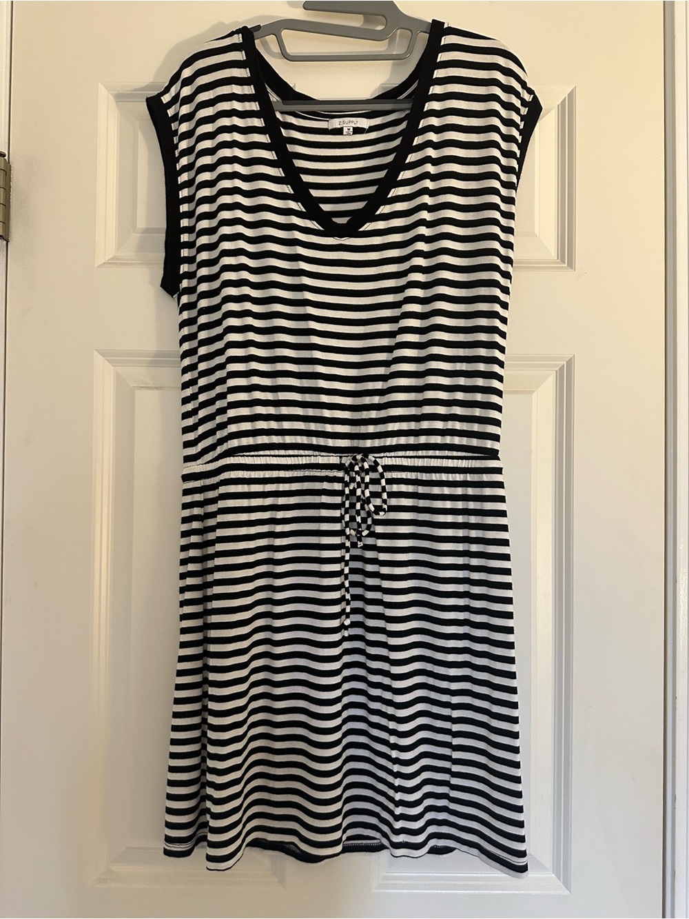 Z Supply Dress Black & White Striped - Size Medium